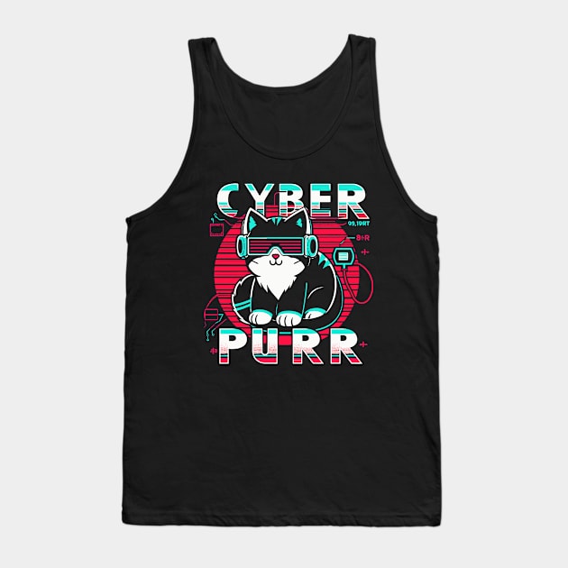 Cyber Purr Tank Top by Lima's